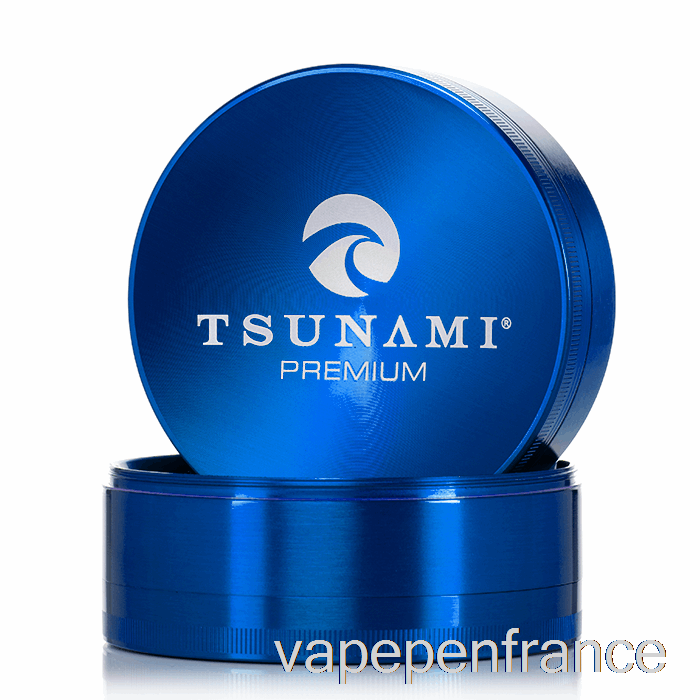 Tsunami 3,9 Pouces 4 Pièces Broyeur Supérieur Enfoncé Bleu (100 Mm) Stylo Vape